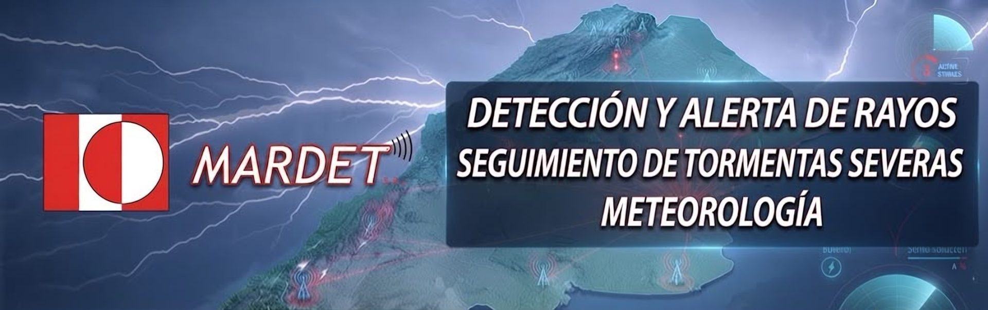 Mardet S.R.L. - Detección y alerta de rayos, seguimiento de tormentas severas, meteorología